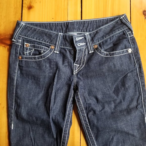 True Religion Dark Wash Bootcut Jeans Size 26 - Picture 2 of 6